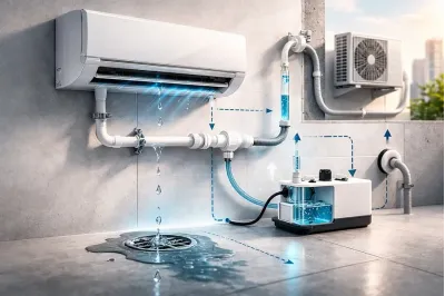 Дренаж кондиционера: почему течёт и как сделать правильно (самотёк/насос)