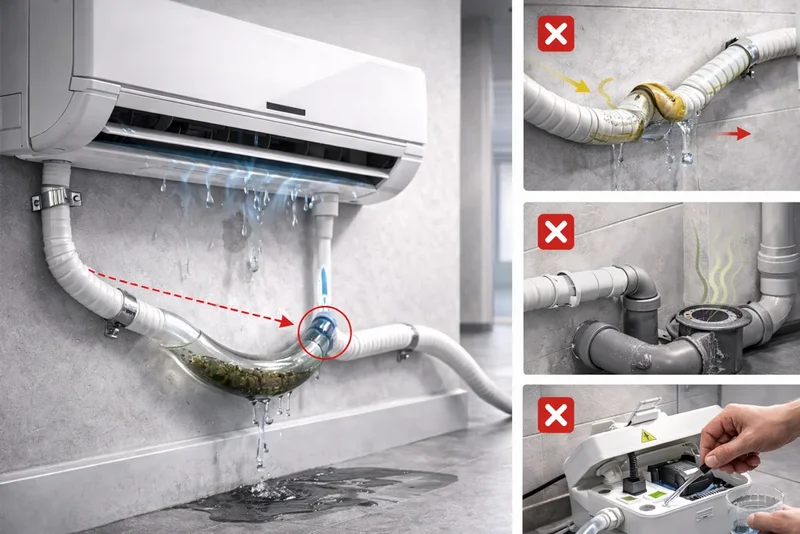 Ошибки монтажа дренажа кондиционера в Могилеве