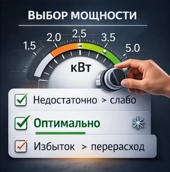 Выбор оптимальной мощности сплит-системы — шкала кВт для комнаты