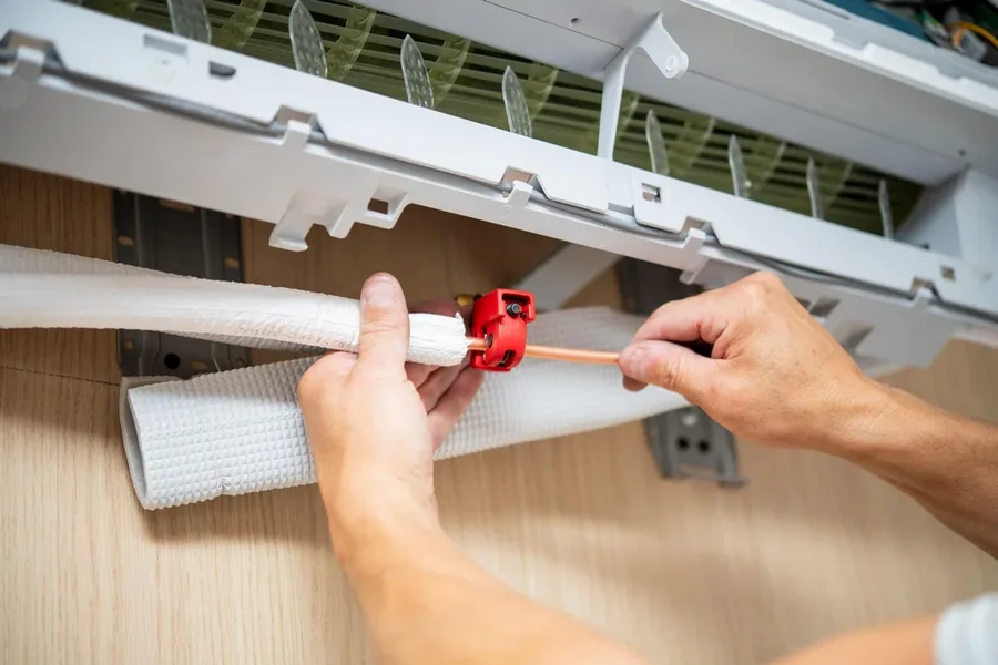 Схема монтажа сплит и мульти-сплит системы с фреоновой трассой