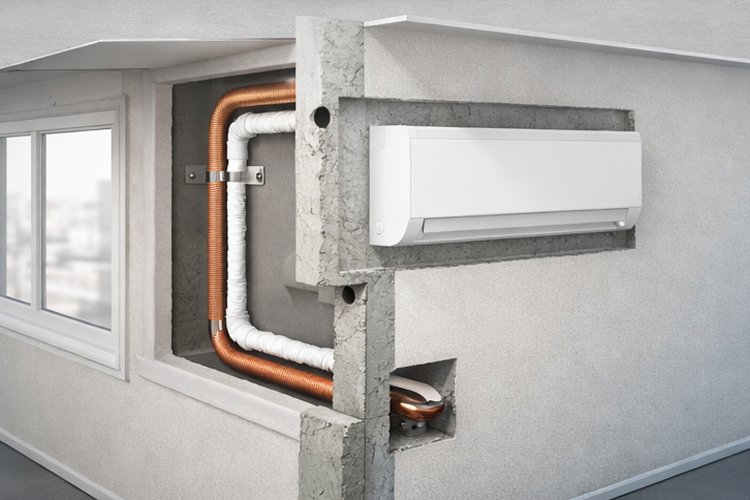 Закладка трассы для кондиционера в рассрочку